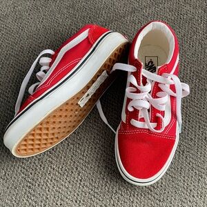 Vans Kids Bright Red Sneakers